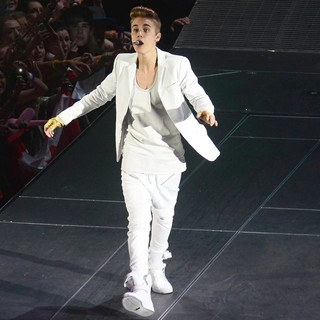 Justin Bieber in Justin Bieber Performs at The O2