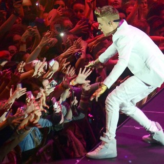 Justin Bieber in Justin Bieber Performs at The O2