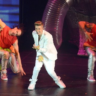 Justin Bieber in Justin Bieber Performs at The O2