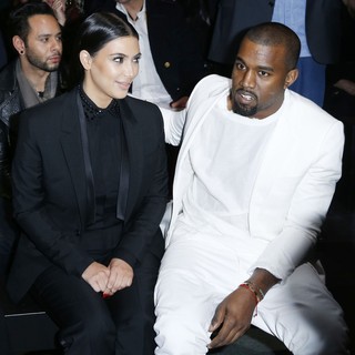 Kim Kardashian, Kanye West in Paris Fashion Week - Autumn-Winter 2013 - Givenchy - Front Row