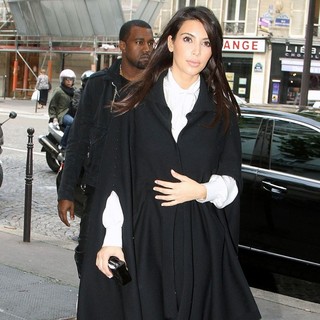 Kanye West, Kim Kardashian in Kim Kardashian and Kanye West Shopping at Balmain