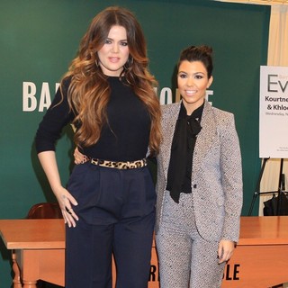 Khloe Kardashian, Kourtney Kardashian in Khloe Kardashian and Kourtney Kardashian Sign Copies of Their New Book Dollhouse