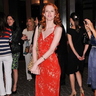 Karen Elson in Gucci and The Cinema Society with The Film Foundation Present A Screening of La Dolce Vita - karen-elson-screening-la-dolce-vita-01