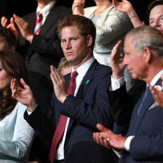 Kate Middleton, Prince Harry, Prince Charles in The Opening Ceremony of The London 2012 Olympic Games