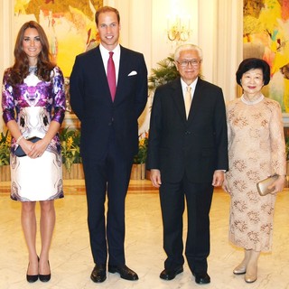 Kate Middleton, Prince William, Tony Tan, Mary Chee Bee Kiang in A State Dinner Hosted by The President of Singapore