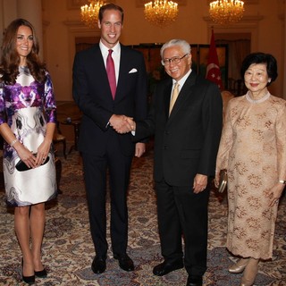 Kate Middleton, Prince William, Tony Tan, Mary Chee Bee Kiang in A State Dinner Hosted by The President of Singapore