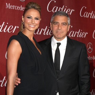 Stacy Keibler, George Clooney in The 23rd Annual Palm Springs International Film Festival Awards Gala - Arrivals