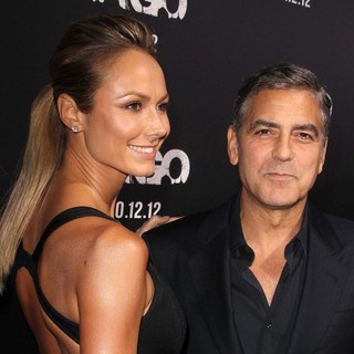 George Clooney in Argo - Los Angeles Premiere - keibler-clooney-premiere-argo-08