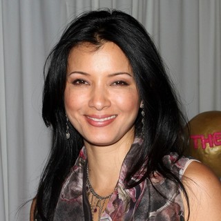 Kelly Hu in Ciroc Cigar Lounge at The Scarface Blu-Ray DVD Release Party