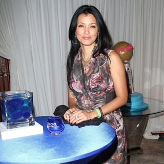 Kelly Hu in Ciroc Cigar Lounge at The Scarface Blu-Ray DVD Release Party