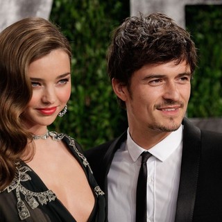 Miranda Kerr, Orlando Bloom in 2013 Vanity Fair Oscar Party - Arrivals