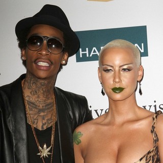 Wiz Khalifa, Amber Rose in Clive Davis And The Recording Academy's 2012 Pre-GRAMMY Gala