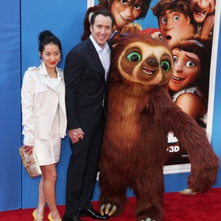 Alice Kim, Nicolas Cage in The Croods Premiere - Arrivals