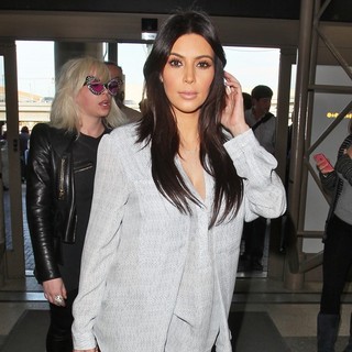 Kim Kardashian in Kim Kardashian Seen Arriving at LAX Airport for A Flight