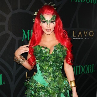 Kim Kardashian in Kim Kardashian Hosts The Midori Melon Green Halloween Party
