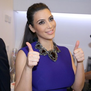 Kim Kardashian in Kim Kardashian Promotes Her Signature Milkshake During A Millions of Milkshakes Event