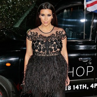 Kim Kardashian in Topshop Topman LA Opening Party - Arrivals