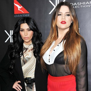 Kim Kardashian, Khloe Kardashian in Kardashian Kollection Handbag Launch at Hugo's