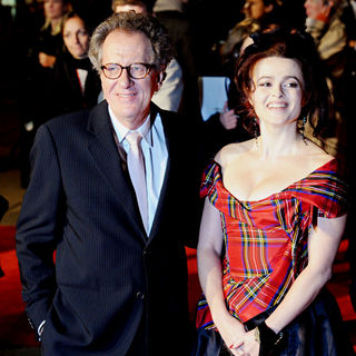 Geoffrey Rush, Helena Bonham Carter in The BFI London Film Festival: 'The King's Speech' - UK Film Premiere - Arrivals