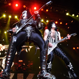 Gene Simmons, Paul Stanley, KISS in KISS Performing at Wembley Arena