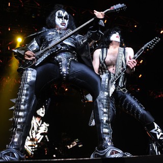 Gene Simmons, Paul Stanley, KISS in KISS Performing at Wembley Arena
