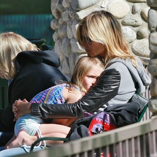 Heidi Klum, Leni Klum in Heidi Klum on A Family Day Out