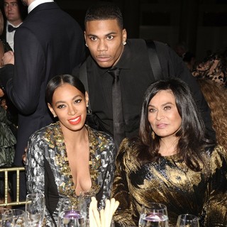 Solange Knowles, Nelly, Tina Knowles in The Angel Ball 2012