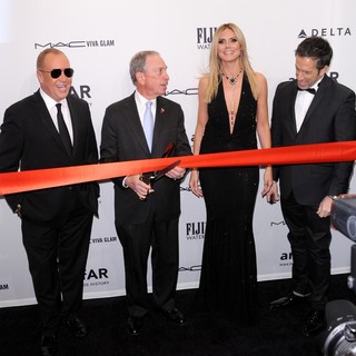 Michael Kors, Michael Bloomberg, Heidi Klum, Kenneth Cole in The amfAR Gala 2013
