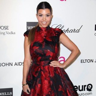 Kourtney Kardashian in 21st Annual Elton John AIDS Foundation's Oscar Viewing Party