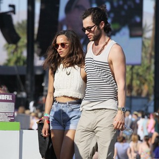 Zoe Kravitz, Penn Badgley in Celebrities at The 2012 Coachella Valley Music and Arts Festival - Week 2 Day 3