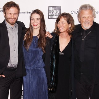 Jesse Kristofferson, Kimberly Alexander, Lisa Meyers, Kris Kristofferson in 40th Anniversary Chaplin Award Gala Honoring Barbra Streisand