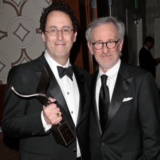 Tony Kushner, Steven Spielberg in 2013 Writers Guild Awards - Press Room