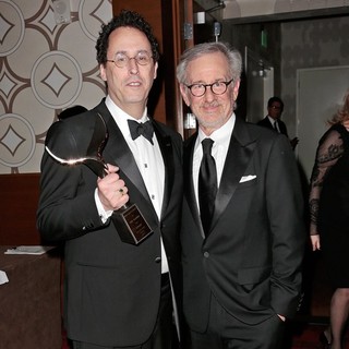 Tony Kushner, Steven Spielberg in 2013 Writers Guild Awards - Press Room