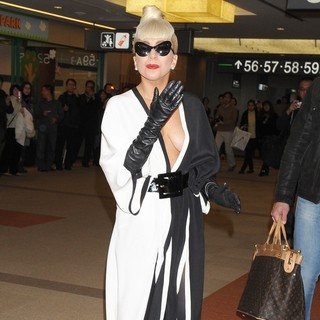 Lady GaGa in Lady GaGa Departs from Tokyo Narita International Airport