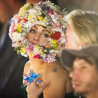 Lady GaGa in London Fashion Week Spring-Summer 2013 - Philip Treacy - Front Row