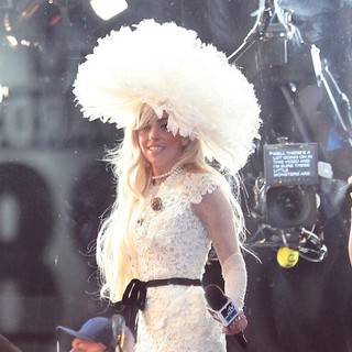 Lady GaGa in Lady GaGa Filming for MTV's TRL