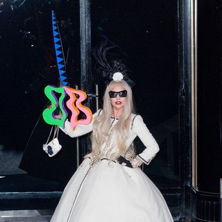 Lady GaGa in Lady GaGa at The Ribbon Cutting Ceremony to Open GaGa's Workshop
