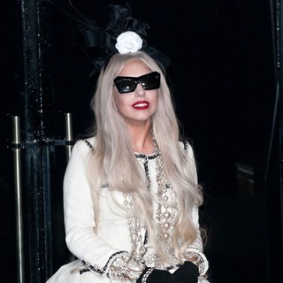 Lady GaGa in Lady GaGa at The Ribbon Cutting Ceremony to Open GaGa's Workshop