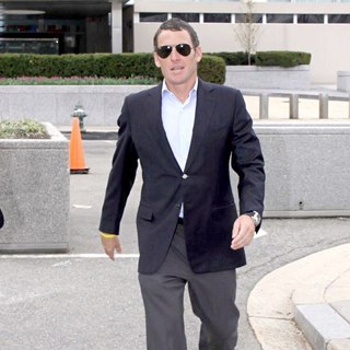 Lance Armstrong in Lance Armstrong Leaving The U.S. Department of State Building