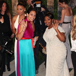 Sanaa Lathan in 2012 Vanity Fair Oscar Party - Arrivals - lathan-dawson-spencer-2012-vanity-fair-oscar-party-01