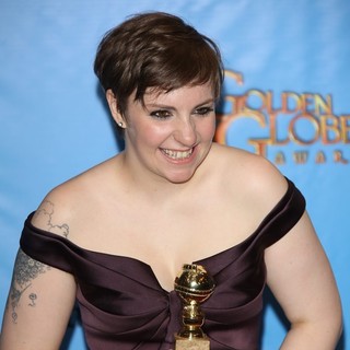 Lena Dunham in 70th Annual Golden Globe Awards - Press Room