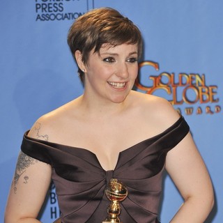 Lena Dunham in 70th Annual Golden Globe Awards - Press Room