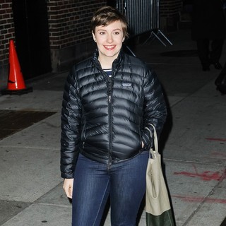 Lena Dunham in Celebrities for The Late Show with David Letterman