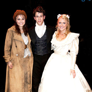 Samantha Barks, Nick Jonas, Camilla Kerslake in The Curtain Call for 'Les Miserables'