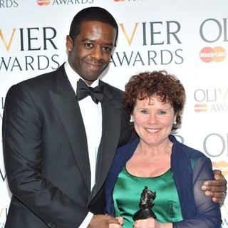 Adrian Lester, Imelda Staunton in The Olivier Awards 2013 - Press Room