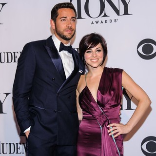 Zachary Levi, Laura Benanti in The 67th Annual Tony Awards - Arrivals