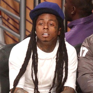 Lil Wayne in Celebrities Watch The LA Lakers Playoff Game