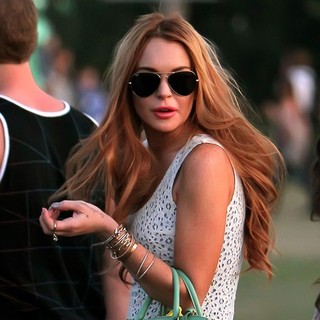 Lindsay Lohan in Celebrities at The 2012 Coachella Valley Music and Arts Festival - Day 3