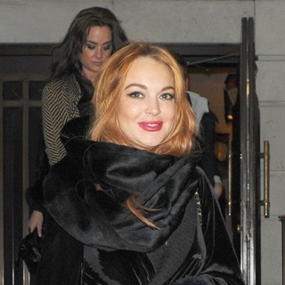 Lindsay Lohan in Lindsay Lohan Leaves China Tang Following A Night Out
