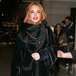 Lindsay Lohan in Lindsay Lohan Leaves China Tang Following A Night Out
